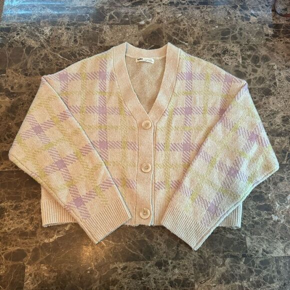 Pull & Bear Women's Cream and Purple Cardigan Size S​ - Picture 8 of 8